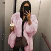 Zima Ciepła Faux Fur Coat Fashion Plus Size Kobiety Luksusowa Miękka Kurtka Płaszcz Elegancka Gruba Odzieżowiec Pluszowy Teddy