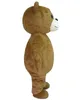 2018 Alta qualità Teddy Bear Mascot Costume Cartoon Fancy Dress spedizione veloce Formato adulto