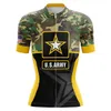 2024 US Army Women Cycling Jersey Set Bike Clothing Breattable Anti-UV Bicycle Wear Kort ärm cykelkläder