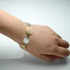 Bracelet religieux San Benito pour femmes, en acier inoxydable, breloque saint-benoît, bijoux à la mode, pièce de monnaie, cadeau 20207703616