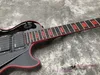 Nuova chitarra elettrica intera dalla Cina, legno di acero, chitarra personalizzata, 3 pickup, rilegatura e intarsi rossi e LOGO3595102