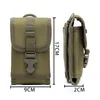 Taktisk ryggsäck Molle Bag Phone Belt Pouch 600D Nylon Telefonfodral utomhus kamouflagevandringsjakt Camping Travel Midja Bag222b