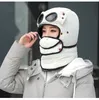 Backskull Caps coréanstyle women039s hiver chauds épais chapeaux de neige ushanka avec masque enveloppe les oreillettes extérieures à l'épreuve du vent pour 9911713