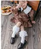 Herfst Spring Kids Kant Stocking Meisjes 3 Lagen Kant Bowknot 3/4 Knie Hoge Sokken Kinderen Katoenen Prinses Sokken Meisjes Ademend Benen S627