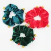 Christmas hair tie Women Girls Xmas Elastic Ring Hair Ties Hair Accessories Ponytail Holder Hairbands Rubber Band Scrunchies