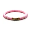 6mm Handmade Ethnic Polymer Clay Bracelet For Women Men Adjustable Bohemian Beads Charm Bracelet Couple Beach Accessory271R