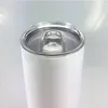 سعر المصنع مباشرة 20oz ومدبب التسامي نحيل بهلوان فارغة كوب نحيف أبيض مع قش غطاء DIY هدية عيد الميلاد الساخنة بالجملة