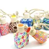 New Arrive Car Hang Decoration Polymer Clay Essence Oil Perfume Bottle Hang Rope Empty Bottle LX3156