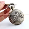 Brązowe motocyklowe kieszonkowe zegarek Naszyjnik wisiorka Vintage Motorbike Moto Quartz Pocket Watch Unisex Prezenty Relogio de Bolso12488