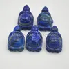 10 Ad 1.5" Uzun Yaşam Feng Shui Talisman Kaplumbağa Heykel Of Doğal Lapis Lazuli değerli taşlı Kaplumbağa Dini Şanslı Heykeli Sembol
