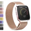 Bracelet en métal bande en acier inoxydable pour Fitbit Versa Bracelet poignet milanais Bracelet magnétique ajustement bit Lite Verse 2 accessoires de bande159H6277137