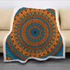 Filtar Böhmen Etnisk mandala Rolig karaktär Filt 3D -tryck Sherpa på sängen Hem Textiles Dreamlike Style 078510966