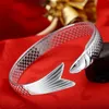 Wholesale New Fish Bracelets & Bangle Silver Bracelets Open Cuff Fashion Design Bracelet Party Jewelry Gift Free Shipping