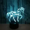 LED Touch Pilot Control 3D Wizualna mała lampa stołowa USB Kolorowe światła nocne 3D 3D Zebra LED LED LED Creative Christmas Gift7790077