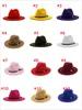 2020 Kvinnors Fedora Hat för Gentleman Woolen Wide Brim Jazz Church Cap Band Wide Flat Brim Jazz Mössor Snygga Trilby Panama Caps