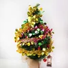 クリスマスの装飾カラフルな木ティンセルガーランドリボンクリスマスパーティーバー光沢のあるトップdiy装飾