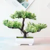 I colori abbelliscono le piante artificiali finte in vaso Bonsai Simulazione in vaso Pino Decorazioni per la casa e l'ufficio Fiore per feste1