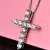 Xury Cubic Zircon Pendant Necklace 925 Sterling Silver Christian Jewser Jewelry for Women Gift A0366288886