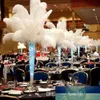 100pc 10-12 pouces 25-30cm panaches de plumes d'autruche blanches pour pièce maîtresse de mariage décor d'événement de fête de mariage décoration de fête