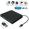 USB3.0 عالية السرعة الأسود الخارجية كومبو محرك الأقراص الضوئية CD / DVD لاعب CD / DVD RW ROM