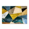 Tapis vert foncé pour le salon 3D Tapis géométrique imprimé tapis de plancher nordique motif de marbre de marbre mat