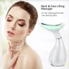 Dispositivo di bellezza del collo LED Photon Therapy Neck Face Lifting Tool IPL Vibration Skin Stringere Anti-rughe Rimuovi macchina 3 colori