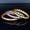 Bangle Sunny Jewelry Classic Open Cuff Bangles Round Armband For Women Girls Party Wedding Dubai Copper Findings1 INTE22