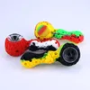 Conception d'abeilles Pipes à fumer en silicone incassables Narguilé Mini Pipe à main de tabac Dab Bong dab pipe à eau pour fumer