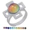 Retro Temperature Measurement emotion Ring sensing Changing Color Water Drop Heart Mood Rings women fashion hip hop jewelry will and sandy