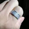 Taille 678910 Fashion Jewelry Band 10kt White Gold rempli Clear CZ Simulate Stones Wedding Party Womenring Gift3559838