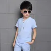 Sommer Jungen Kleidung Set Teenager Kinder Trainingsanzug Baumwolle Kurzarm T-shirt Hosen Casual 8 9 10 11 12 Jahre kind Junge Kleidung7477448