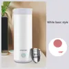 110V240V portable electric water bottle kettle travel pot heating health cup stainless steel small mini water cup5741392