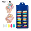 100Pcs Mixed Candy Colors Long Ballerina Fake Nails Coffin Press on False Nail Art Tips Full Cover ABS Nail Decorations Manicure