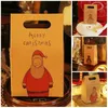 Vintage Kraft kağıdı Noel hediye çantası çorap ve eşarp hediye kutusu karikatür ambalaj kutusu Noel hediyesi çanta T9I00515
