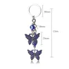 Porte-clés porte-bonheur mauvais œil, breloques papillon pendentif pompon, porte-clés de voiture en cristal pour femmes, bijoux à la mode, cadeaux 237y