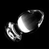 60mm女性ビッグラージガラスセックスおもちゃ透明クリスタルプラグ膣バットプラグ7936724