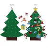 Set albero di Natale in feltro fai-da-te - Decorazioni natalizie Ornamenti appesi a parete Regali per bambini Forniture per feste 2 PZ