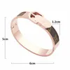 Europe America Style Fashion Dy Femmes Titanium Steel Gravure Boucle de ceinture coller en cuir bracelet 3 Color2229419