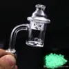 smoking accessories Quartz Banger nail+colorful Spinning Carb Cap + terp pearls 10mm 14mm 18mm Male Female Thick Domeless banger nail for Dab Rig Bong