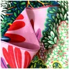 New Twill Silk Scarf Women Fashion Large Hijab Plant Garden Printing Square Scarves Shawls Wraps Female Foulard Bandana 130cm*130cm