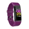 ID115 115 Plus Bracelet Intelligent Pour Écran Fitness Tracker Podomètre Montre Compteur Fréquence Cardiaque Moniteur de Pression Artérielle Bracelet Intelligent Coloré