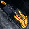 Sällsynta Yellow Burny Yellow Hide Modell Kina Made Signature Electric Guitar 24 Frets Gratis frakt