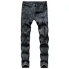 Mens Jeans Street Style Mens Biker Jeans Hole Dressed With Zipper Slim Fit Denim Casual Mane Trousers Pants299L