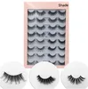 Livre de 16 paires de cils, multipack, 12 styles, cils en vison 3D, faits à la main, entrecroisés, outils de maquillage pour les yeux, 7925538