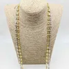 Chaînes 2 pcs/lot Bijoux DIY CZ Chaîne Long Colliers Or Rempli De Verre Perles Style Avec Extension1