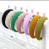 2020 PU Geometryczne opaski Zielone Różowe Wiązane Hairbands Glitter Pałąk Solid Color Leather Hoop Damskie Akcesoria do włosów
