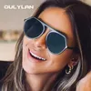 Oulylan retro ronde zonnebril voor vrouwen mannen vintage steampunk zonnebril vrouwelijke mannelijke zwarte onregelmatige tinten eyewear uv400