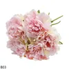 Flor de seda artificial blanco rosa hortensia ramo mesa flor DIY arreglo boda decoración del hogar pieza central Fake15918401