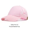 قبعات الكرة Urdiamond 2021 البيسبول Cap Cap Women Messy Bun Snapback Summer Mesh Hats Sport Drop Drop قابلة للتعديل