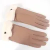 Five Fingers Gloves H9921 Glove Women Autumn Winter Warm Thermal Thickened Luvas Wind-proof Cold-proof Driving Simple Touch Screen Student H